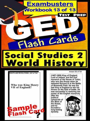 cover image of GED Test Social Studies 2: World History&#8212;Exambusters Flashcards&#8212;Workbook 13 of 13